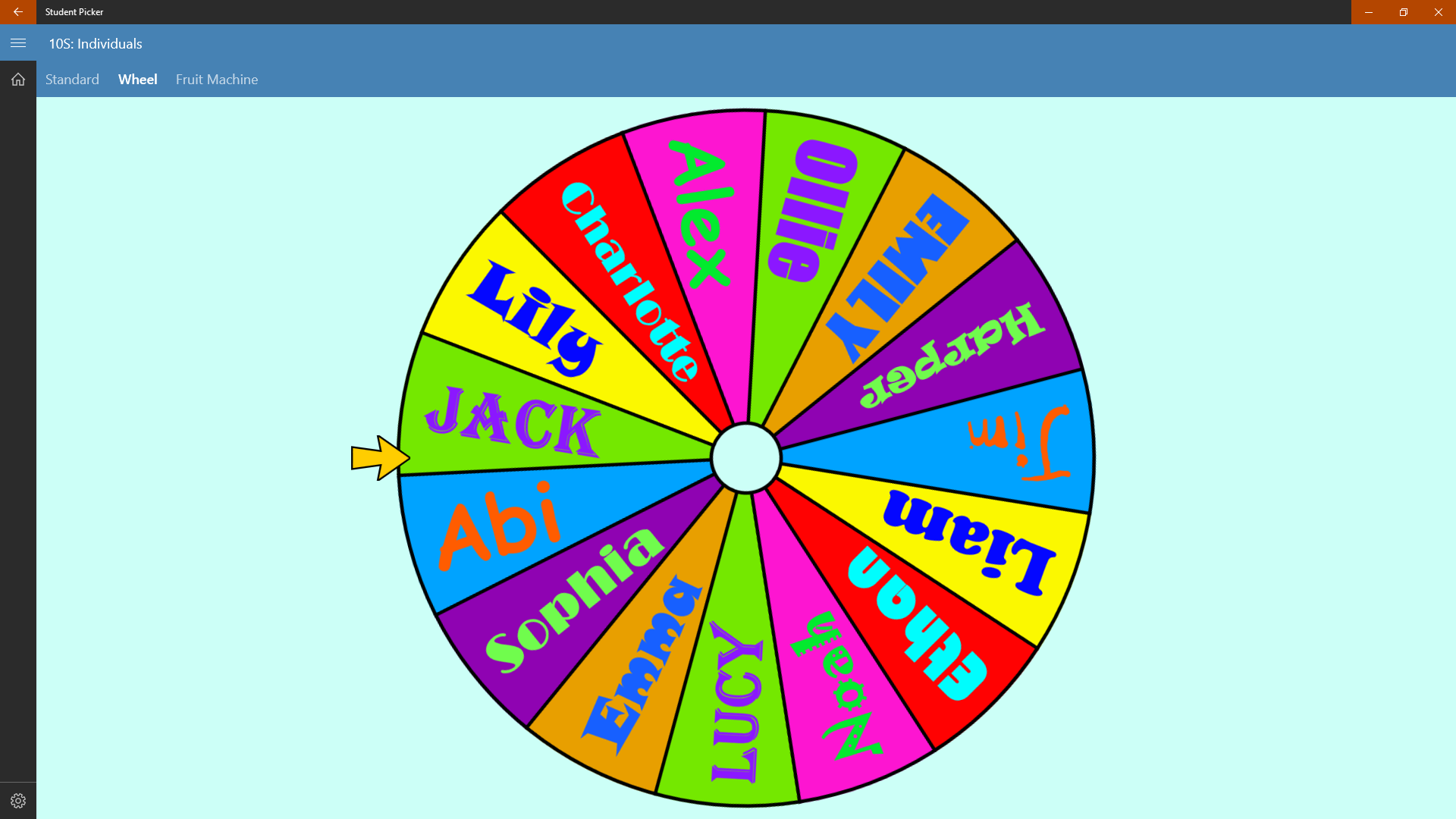 random name picker wheel gogle slide